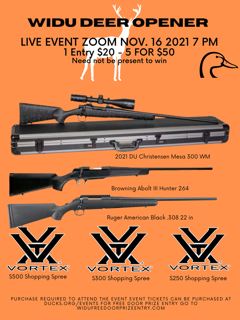 WIDU Deer Opener Virtual Event Tue, Nov 16, 2021